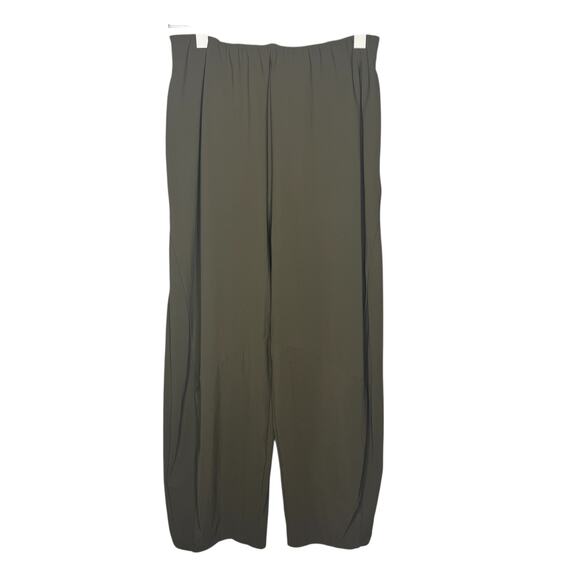 Porto Women's Pants Size 2 Medium Taupe Trumpet High Waist Lagenlook Minimalist - Picture 2 of 9